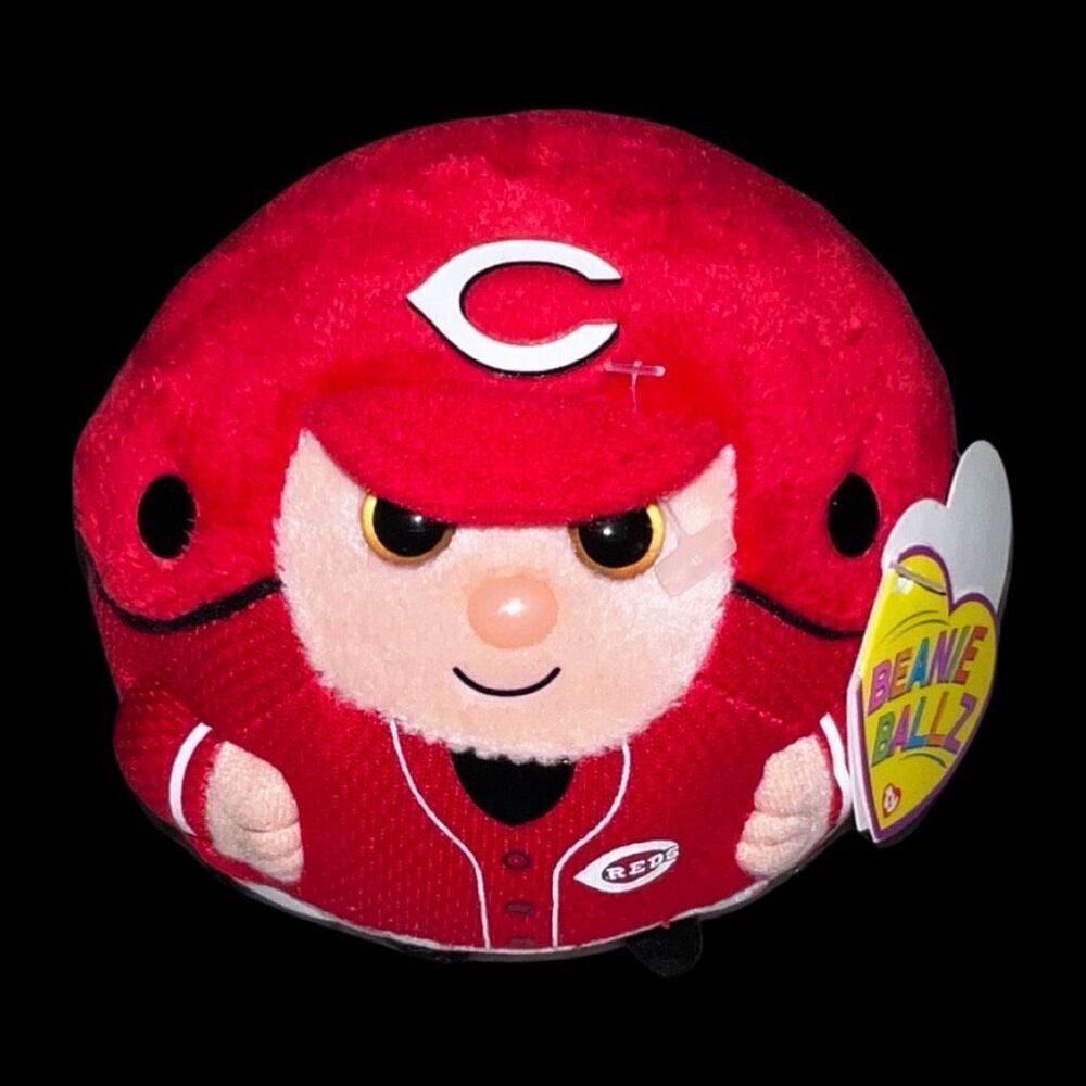 NWT Retired Ty Beanie Ballz Balls Cincinnati Reds MLB 5” Plush Stuffed P39